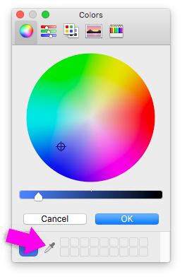 PS Eye Dropper in the Apple Color Picker