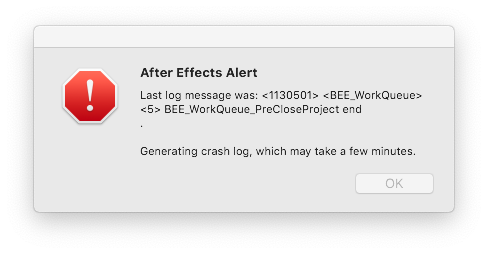 After effects error internal verification failure sorry что делать