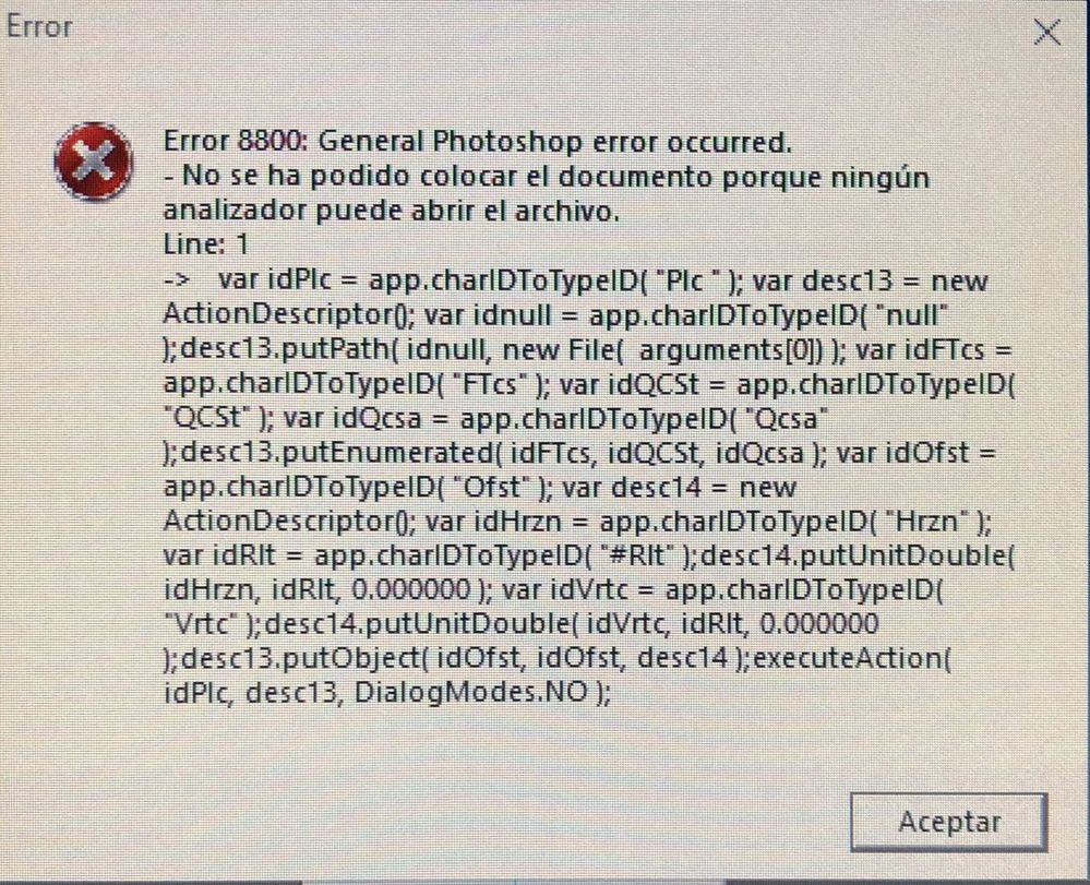 Error 8800 - Adobe Community - 12333022