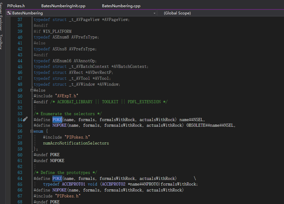 PIPokes.h C++ this declaration has no storage clas... - Adobe Community