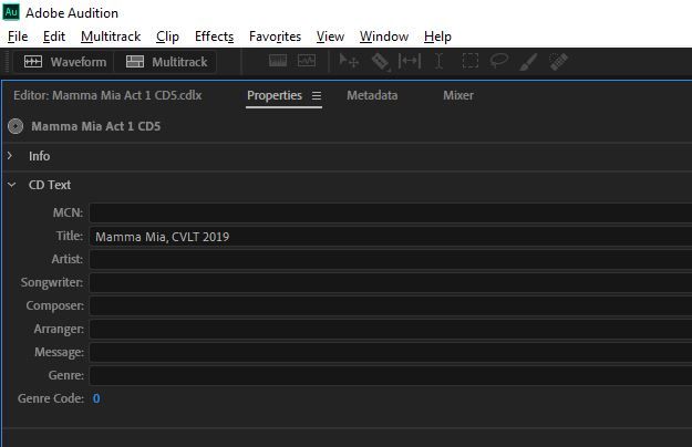 Au album properties.JPG