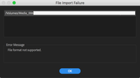 File format not supported