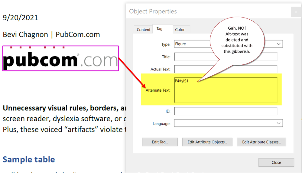 Shown in Acrobat: PDF Maker drops the Alt-text.