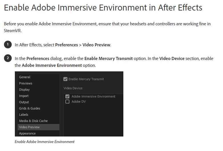 Adobe immersive environment что это