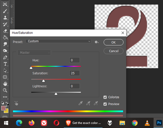 Get the exact color in Hue/Saturation from backgr... - Adobe Product ...