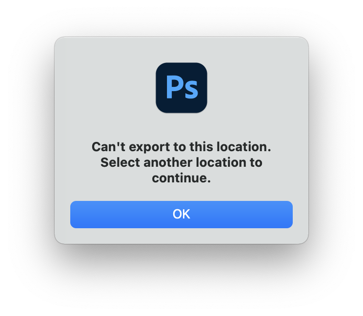 P: Can't export to this location while using Expor... - Adobe