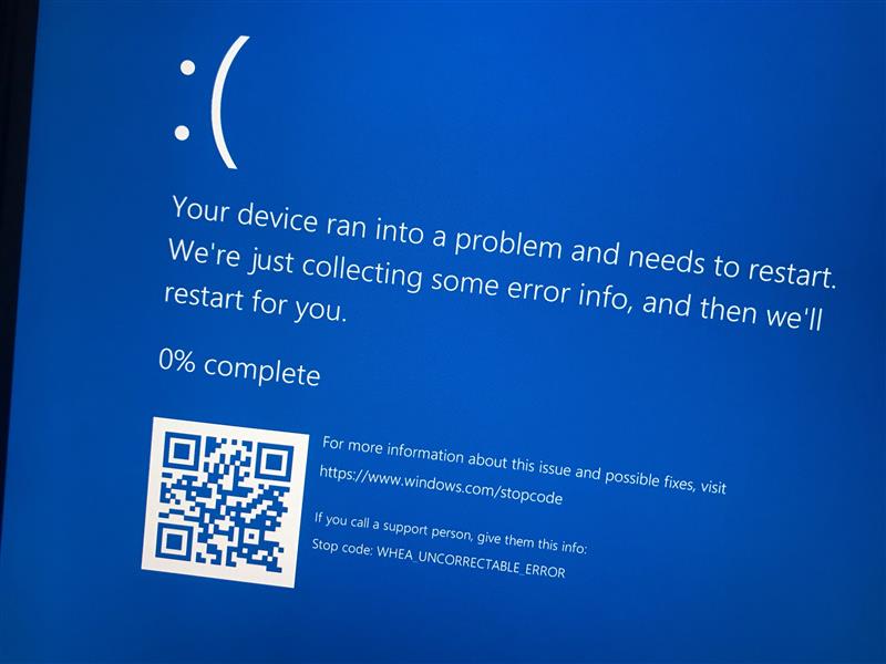P: Select Subject = Blue Screen of Death 'uncorrec