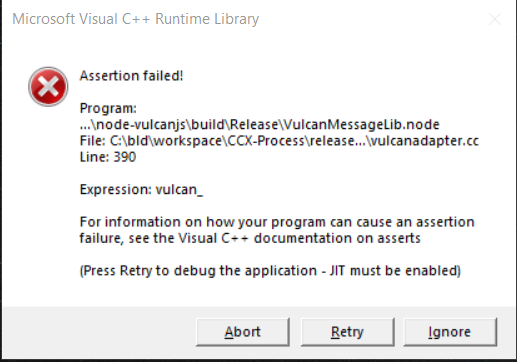 Ошибка c runtime library