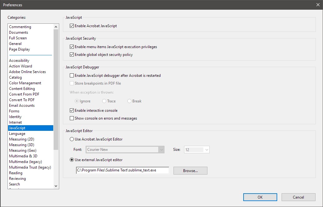 External JS Editor Won't Open Adobe Community 12450884