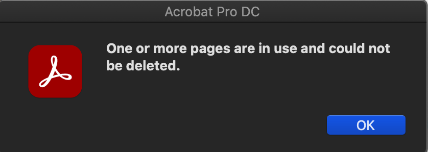 2021.007.20099 - can't delete multiple pages after... - Adobe Community ...