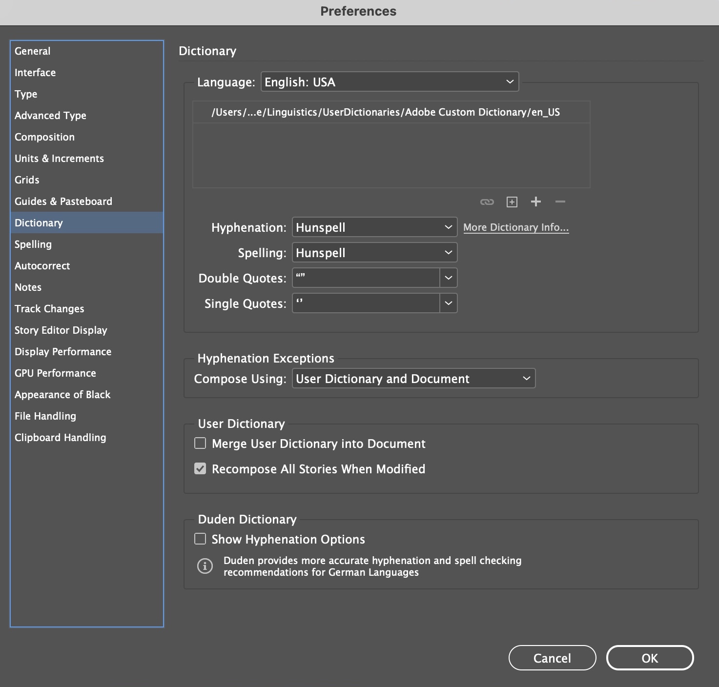 Solved Spellcheck not working (InDesign 16.4) Adobe Community 12463176