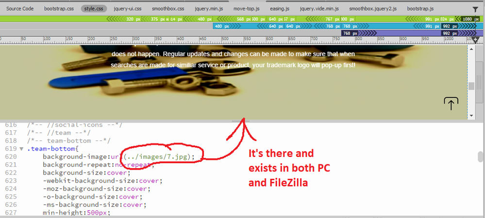 Solved: CSS background cover image not showing in any brow... - Adobe  Support Community - 10782180