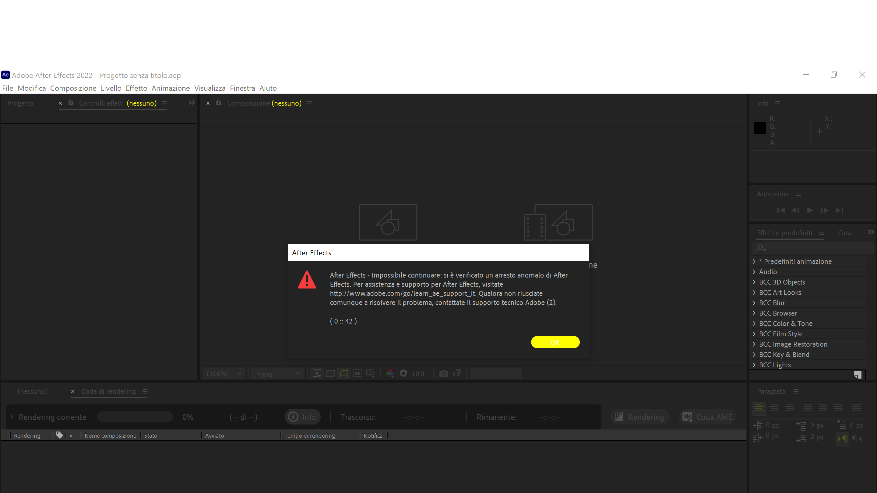 adobe after effect download error 201