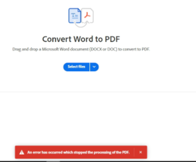 Adobe Dc Has Quit Converting Word To Pdf - Adobe Community - 12525807