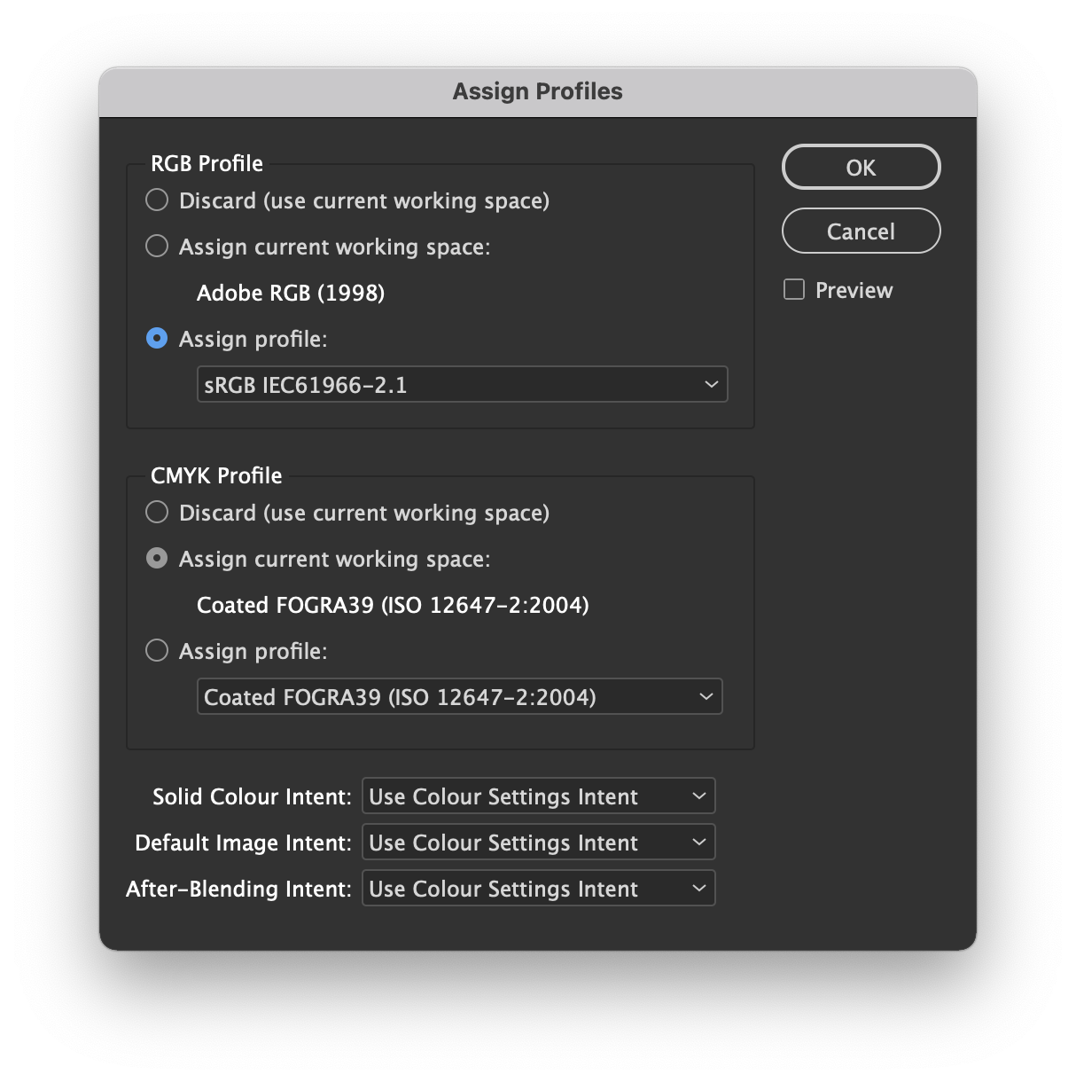 Solved InDesign 2022 profile warnings on opening missing Adobe