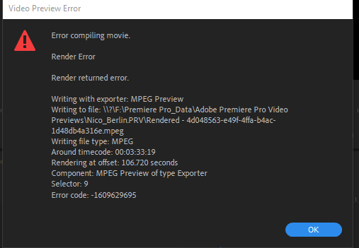 Error Compiling Movie 1609629695 - Render After Ef... - Adobe Community ...