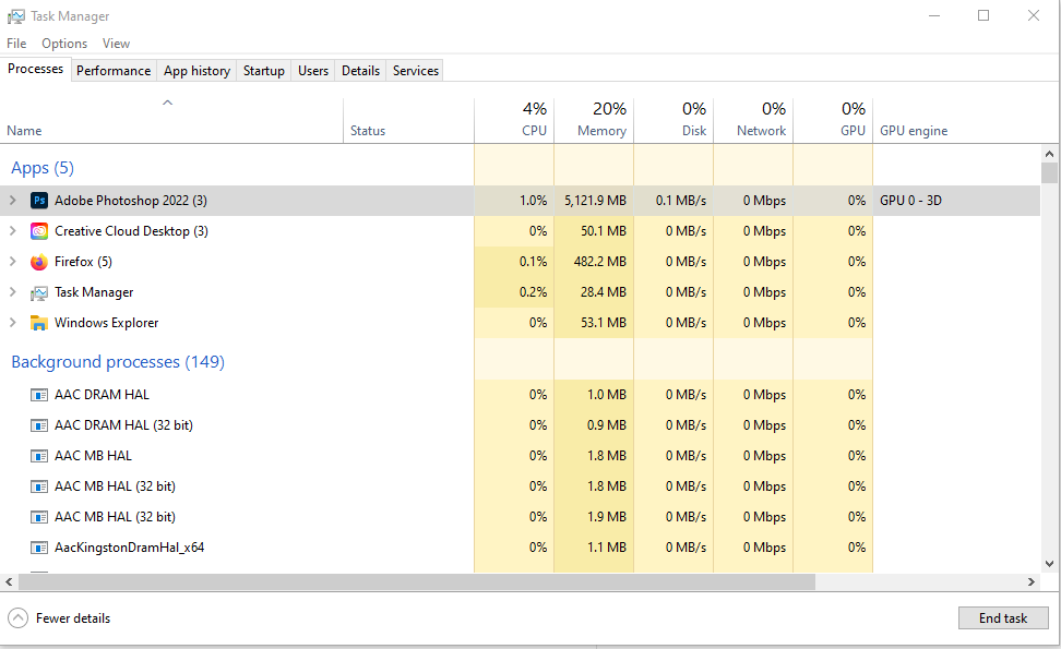 Minimum spec for photoshop Adobe Community 12553760