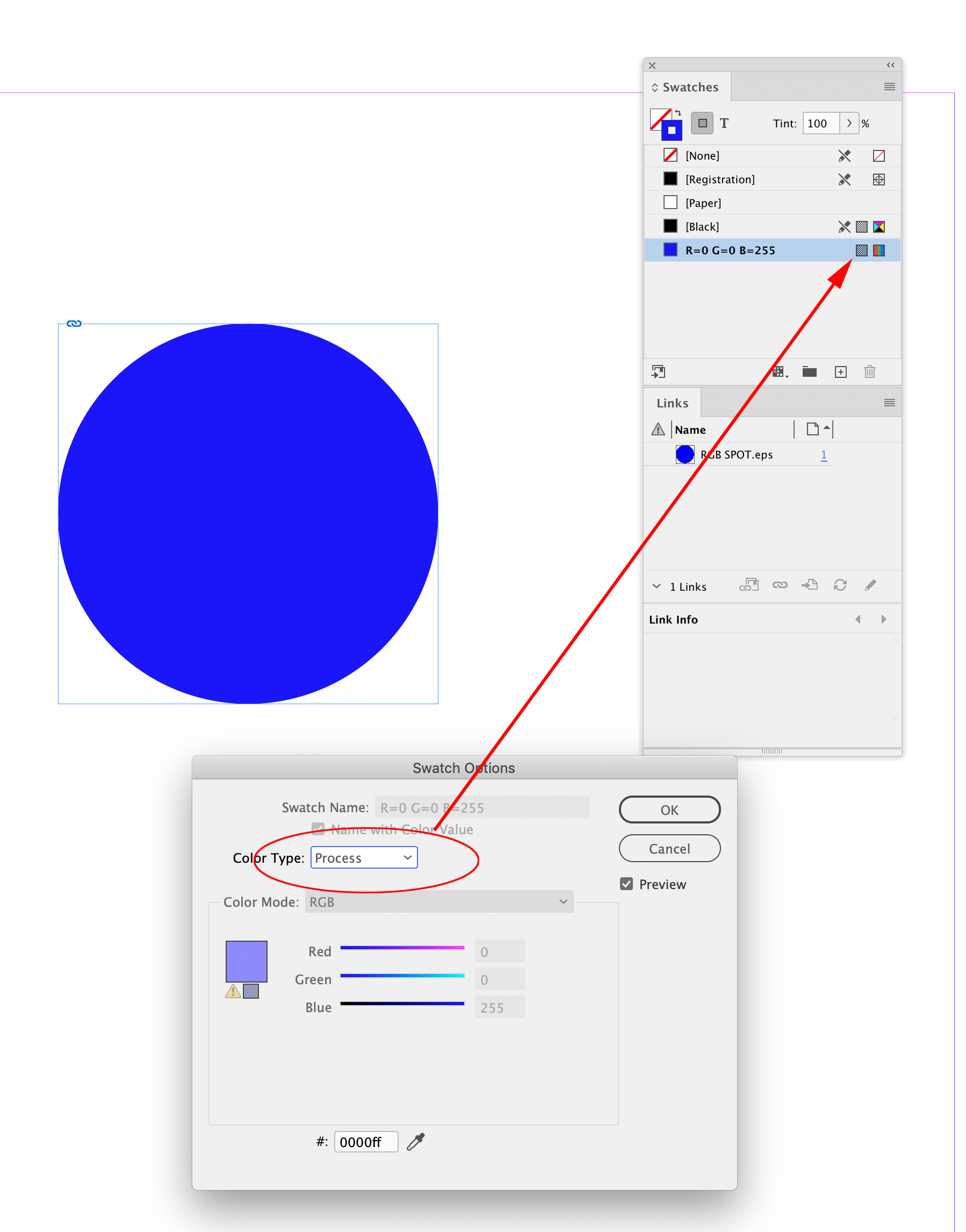 Solved: InDesign Displays my RGB Blue 0,0,255 as dull CMYK... - Adobe ...