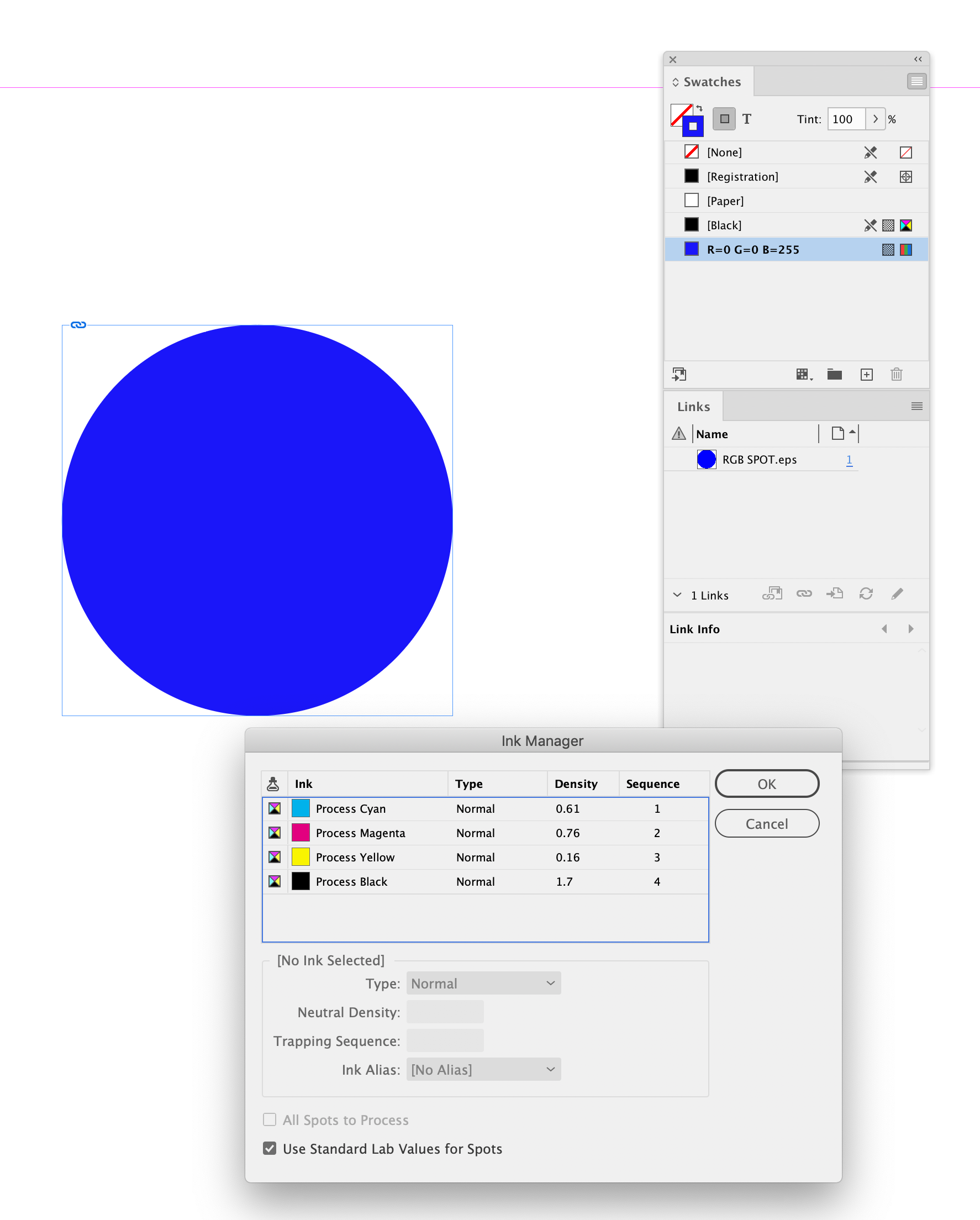 Solved: InDesign Displays my RGB Blue 0,0,255 as dull CMYK... - Page 2 ...