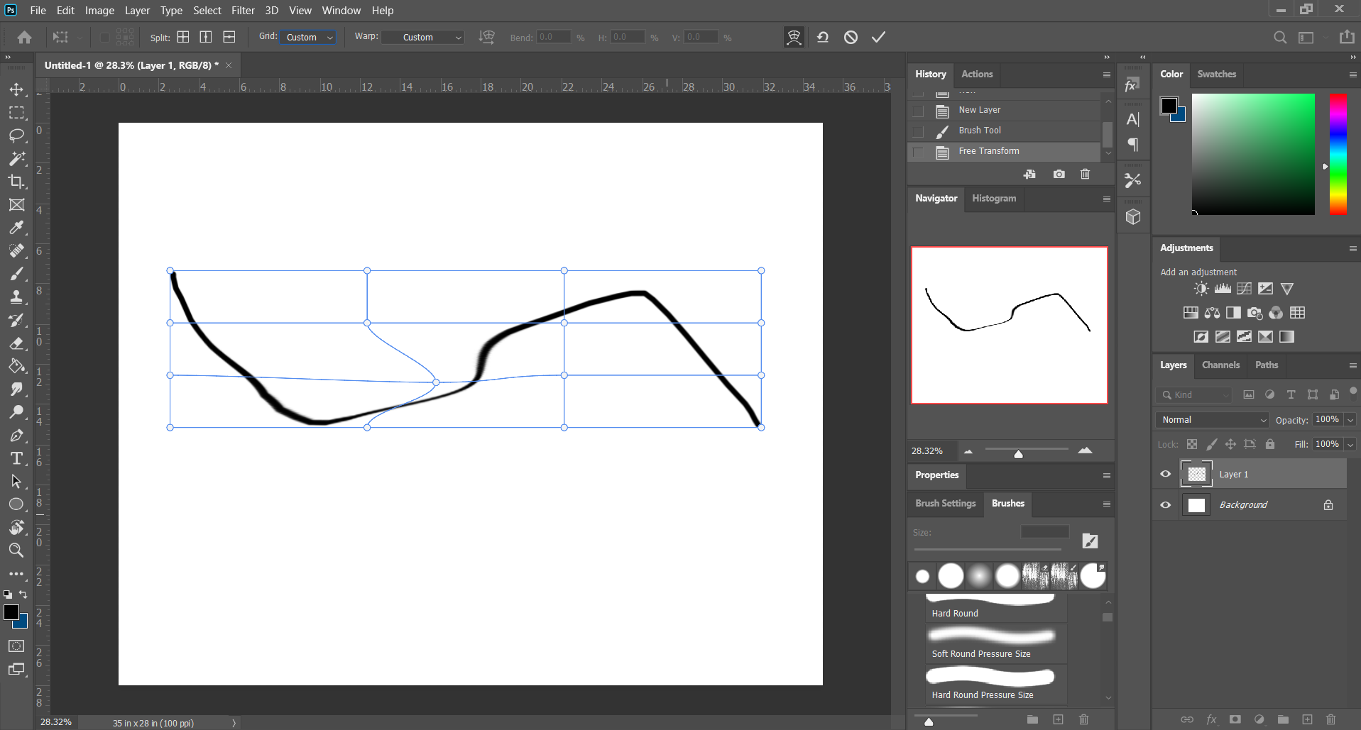 How do I downgrade the (Free Transform) Warp Tool? - Adobe Community ...