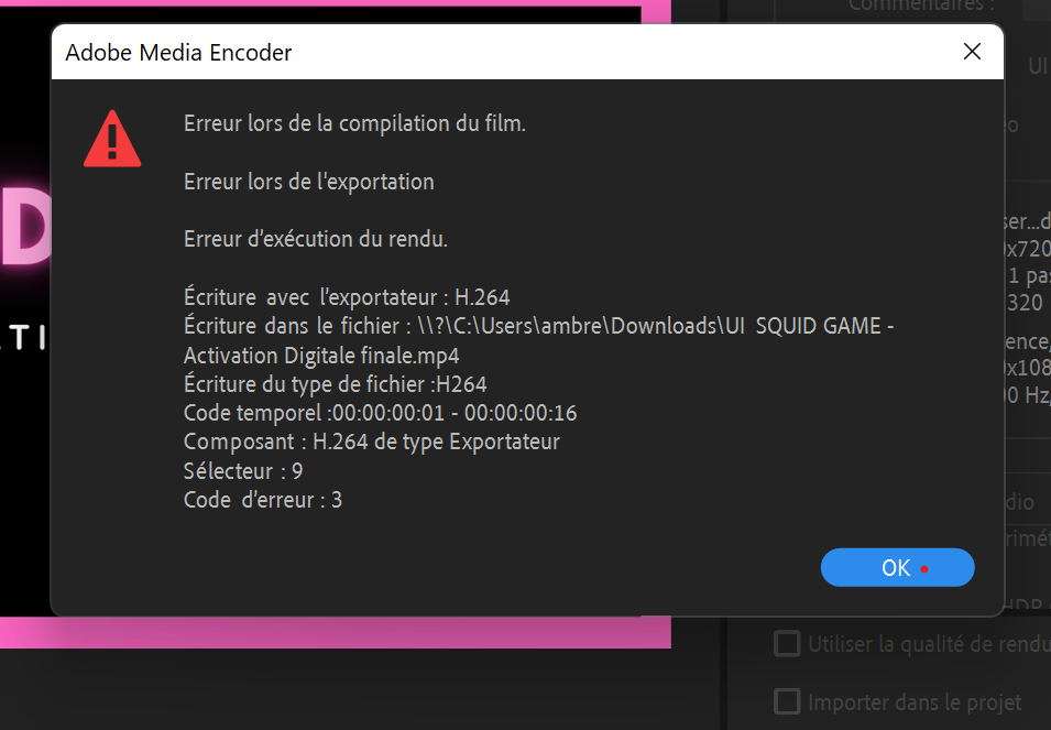Error message - Adobe Community - 12584520