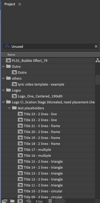 Solved: Delete 'Unused' Files In Project Panel - Adobe Community - 12620137