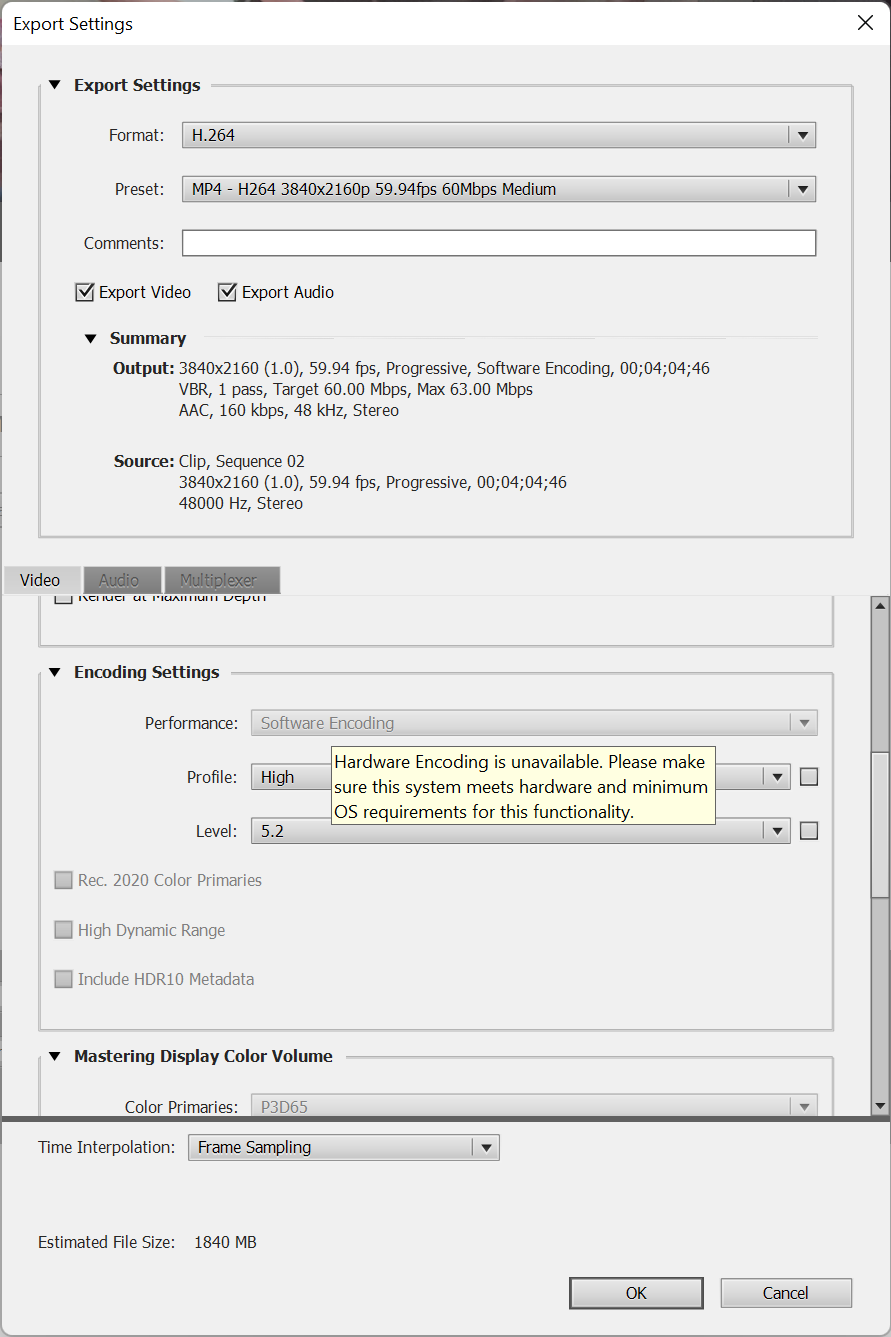 NVENC Encoding Missing/Unavailable In Premiere Ele... - Adobe Community ...