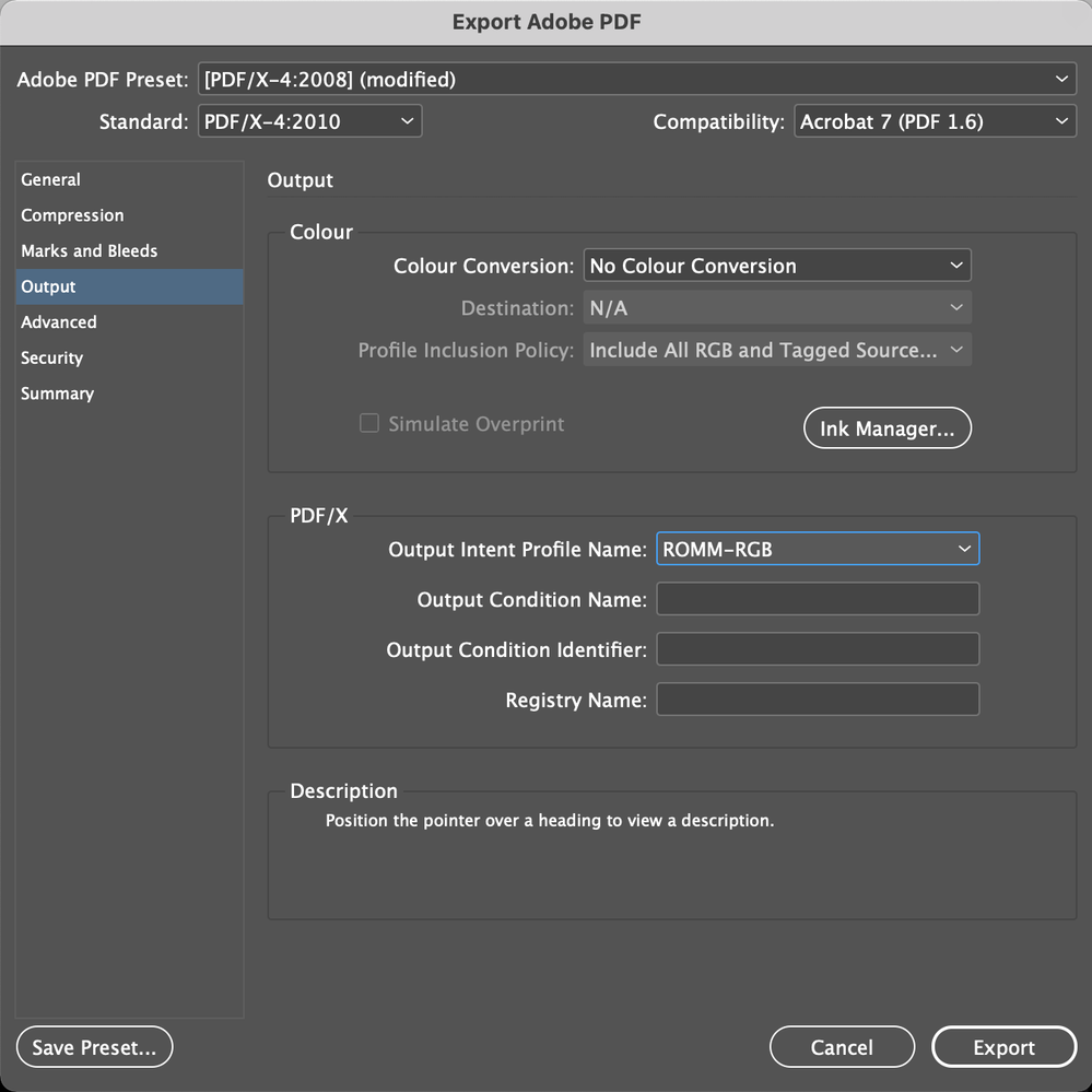Solved: Export InDesign print in RGB mode - Support Community - 12650348