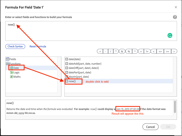 How to add date signature and time stamp when doc Adobe