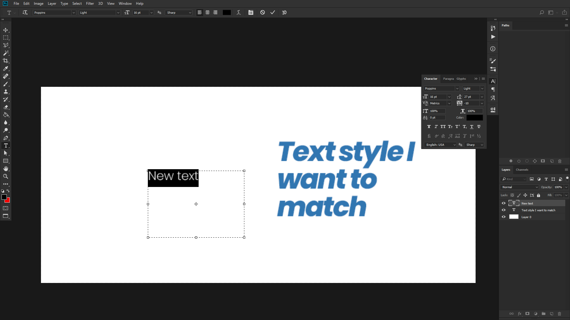 Match text style within photoshop. I remember ther... - Adobe Community ...