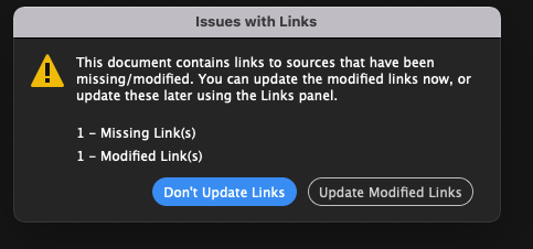 InDesign 17.0.1 Missing Links - Adobe Product Community - 12571904