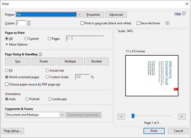 Acrobat Reader won't print Actual Size - Adobe Community - 12715430