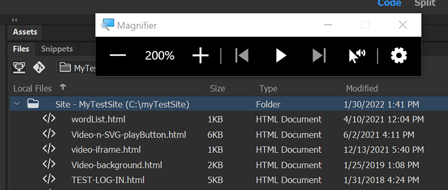 Windows Magnifier