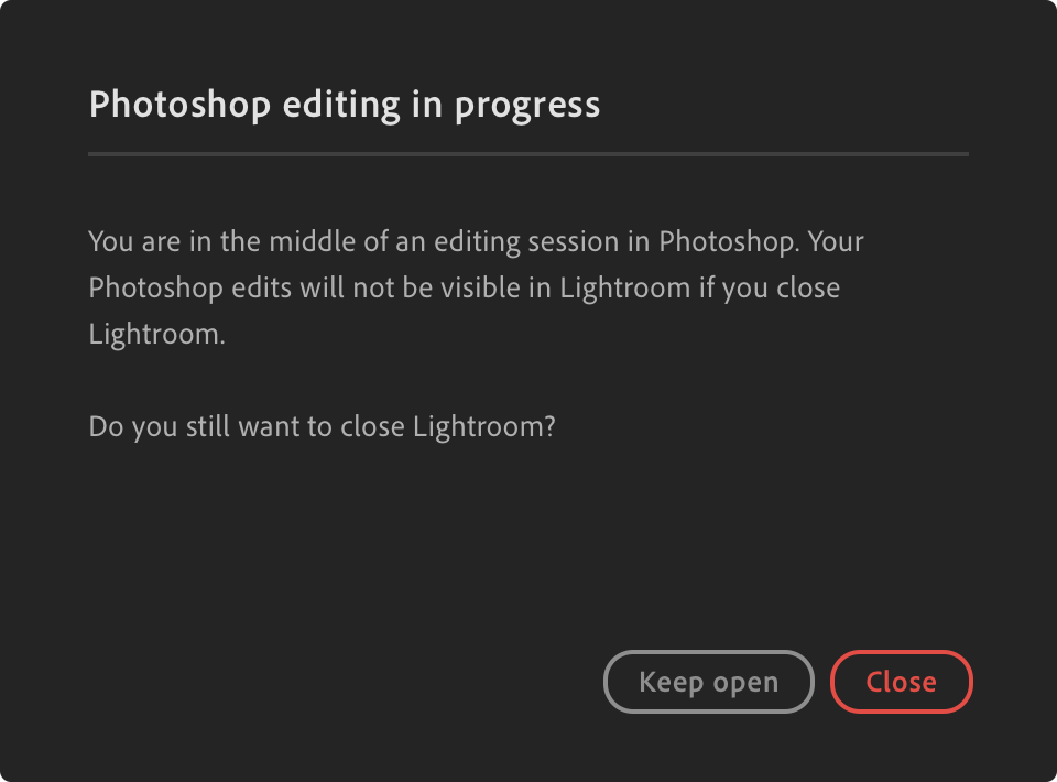 P: Image does not return from Photoshop to my Ligh... - Adobe Community -  12593368