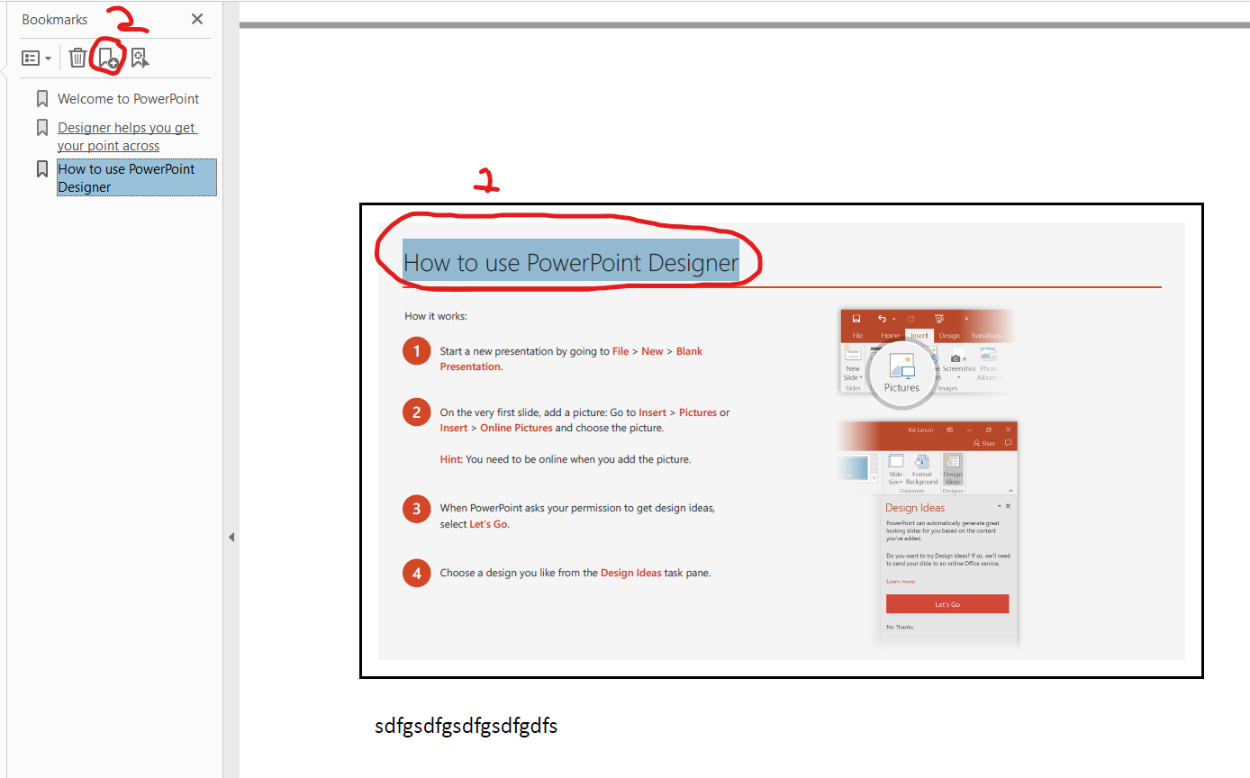 Creating a PDF from PowerPoint with Bookmarks and Adobe Community