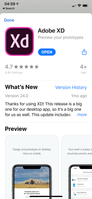 Cannot update the Adobe XD app on iOS