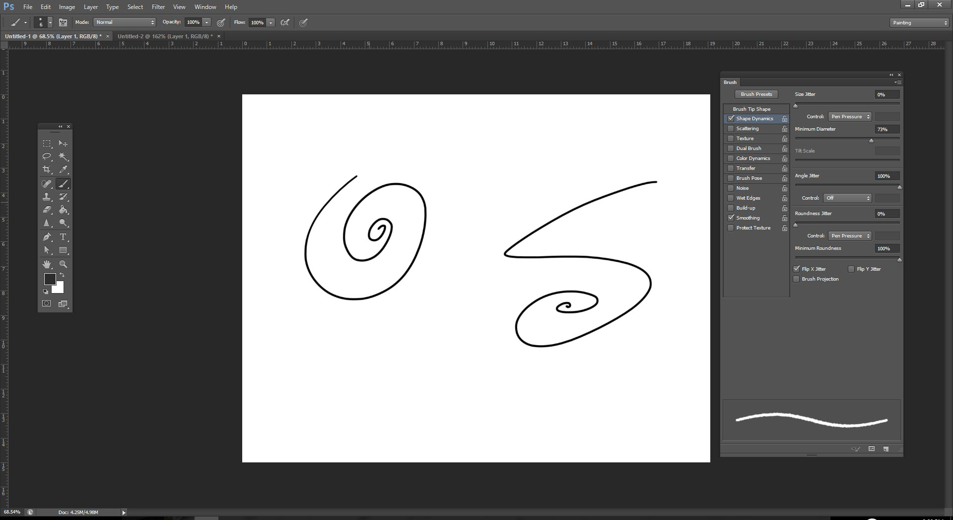 Solved: Smooth brush strokes get angular - changing docume... - Adobe ...