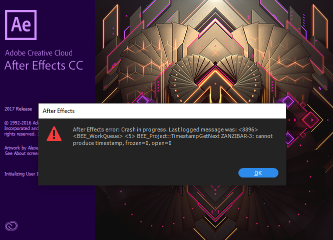 what to do when after effects crashes and cannot download