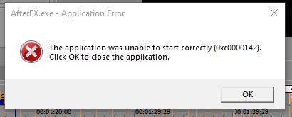 Can't open After Effect on Windows 10 Error 0xc000... - Adobe Community ...