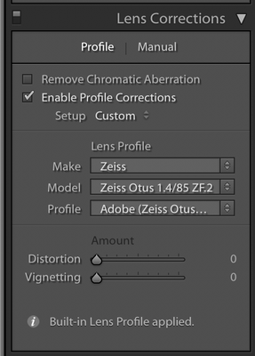 3 Incorrect Lens Profile Still Shown When Panel is Enabled