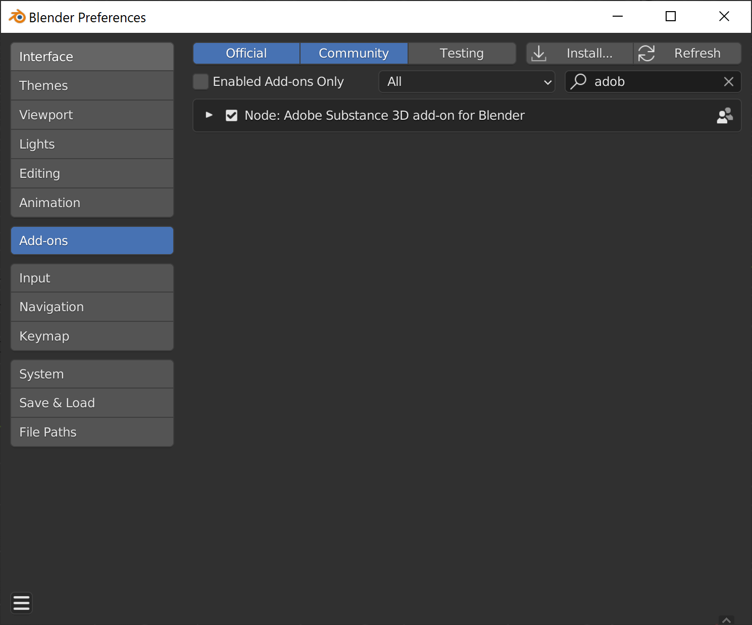 Blender Addon for substance painter cant find ad... Adobe Community 12860796