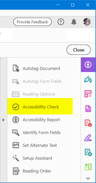 Accessibility Tool Panel