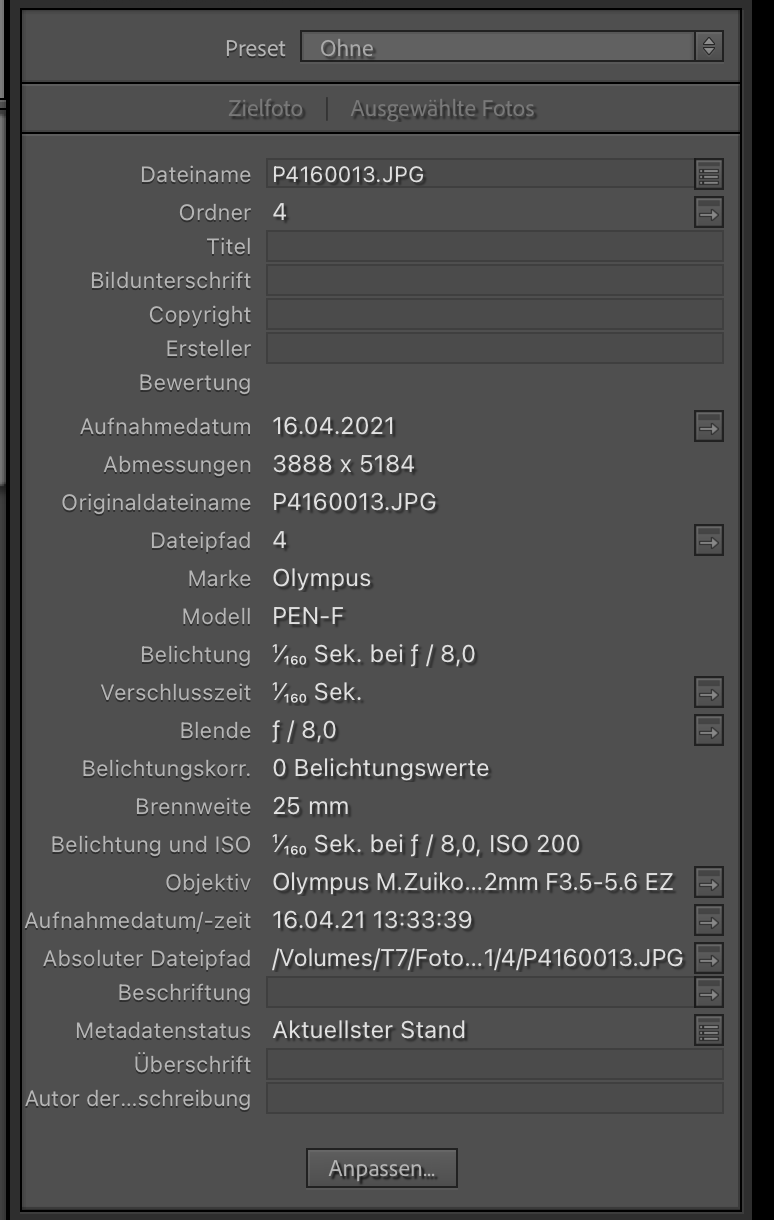 Use Clipboard to copy metadata (camera, Lens,)... Adobe Community
