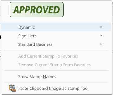 Re Dynamic stamp submenu causes Adobe Acrobat Pro Adobe