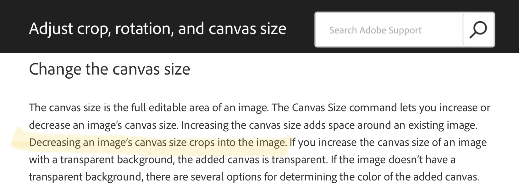 Solved Increasing Canvas Size Not Working Adobe