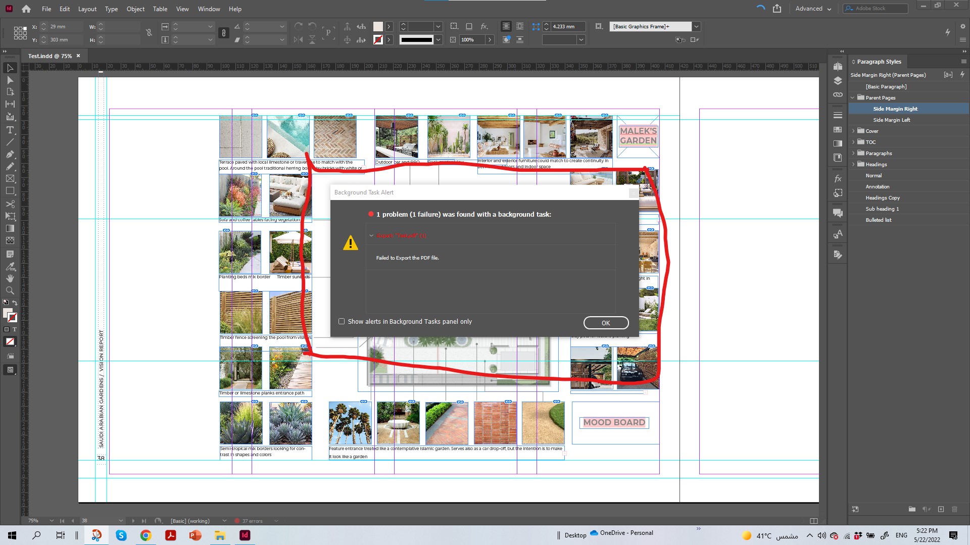 Error Exporting InDesign To A Pdf - Adobe Support Community - 12958272