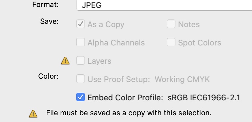 saving as copy instead of overwriting