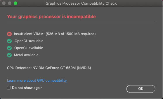 Photoshop: GPU Not Compatible - Adobe Support Community - 13013106