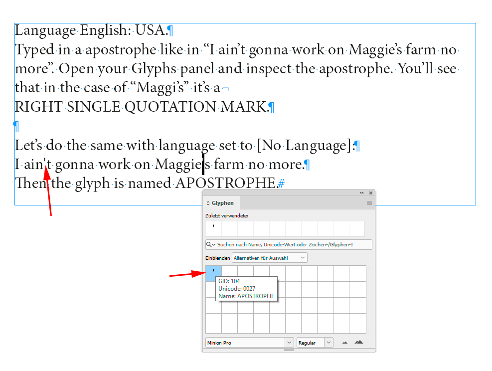 Solved: Apostrophe displaying incorrectly in InDesign - Adobe