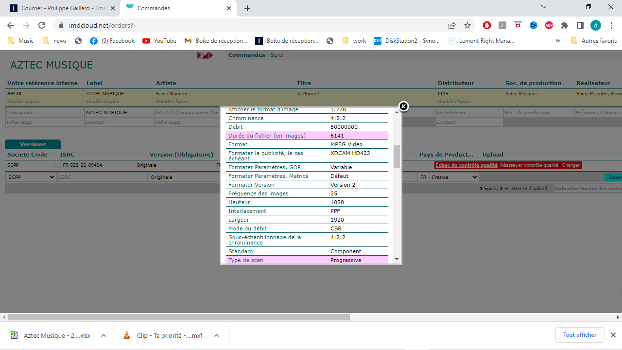 Probleme export pour télévision - Adobe Community - 13086505